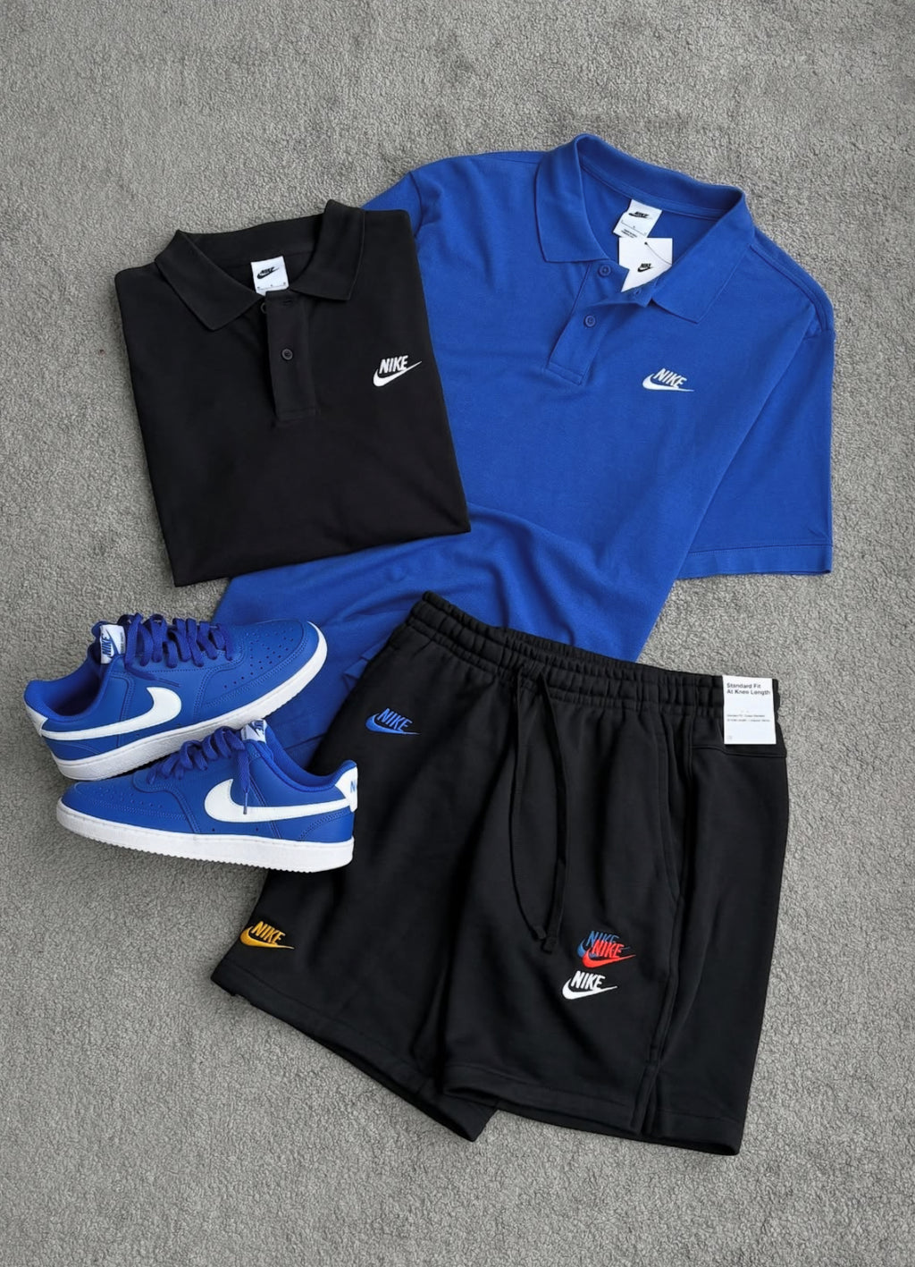 Kit completo Nike (2 polos Nike + Short + tênis court vision)