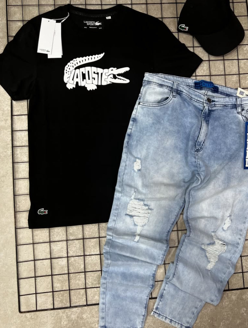 Kit Lacoste + Calça jogador