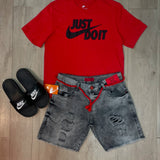 Kit Camisa Nike + Bermuda Jogador + Chinelo Nk