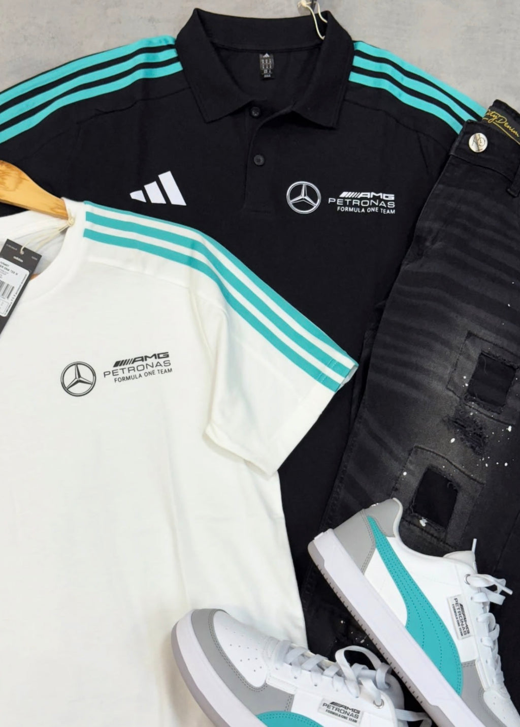 Kit completo Adidas Mercedes AMG+ Tênis Puma