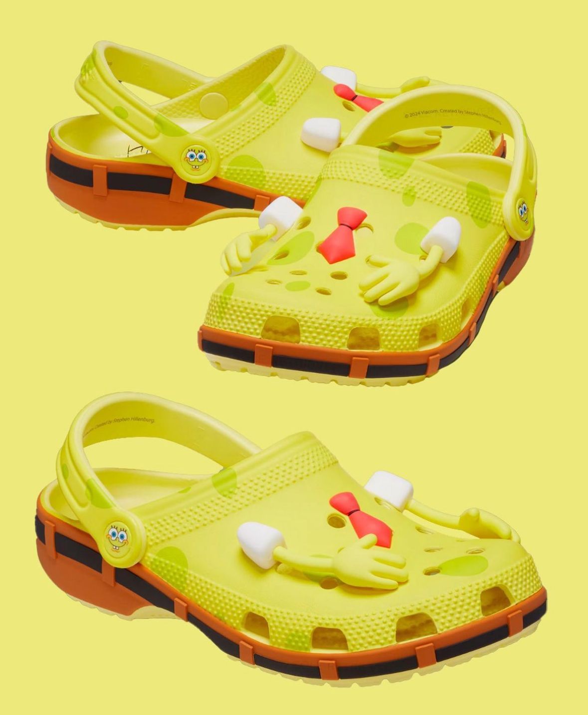 Sandália Crocs Classic Clog Edição Bob Esponja